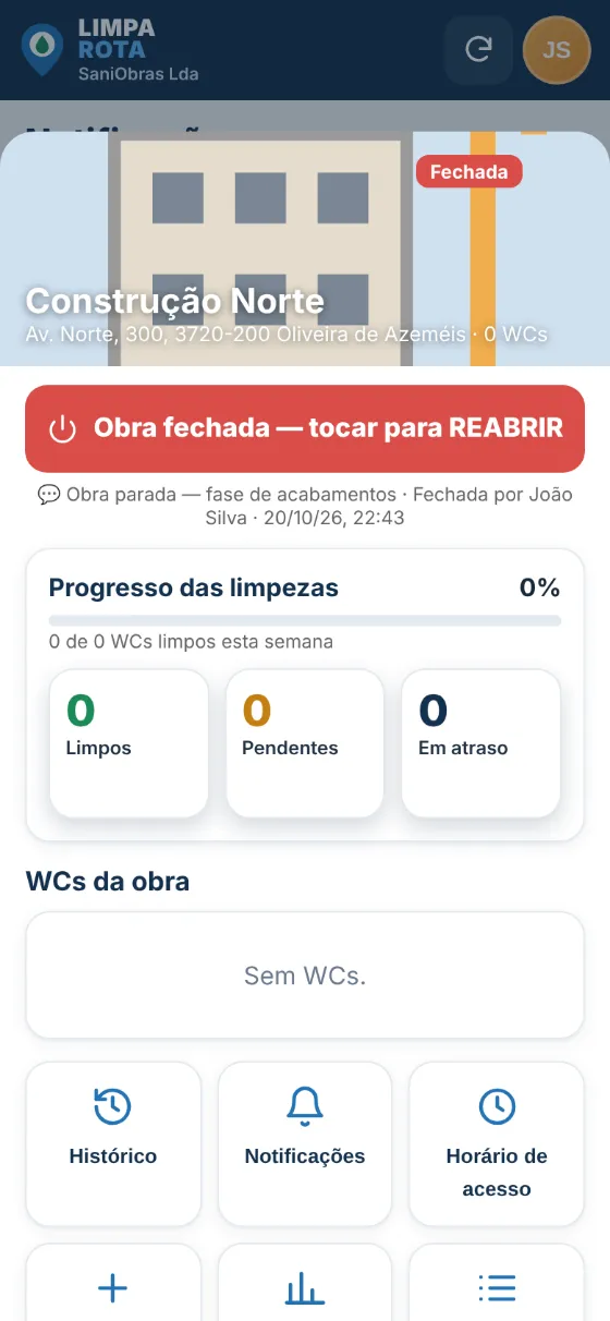 Notificações do cliente